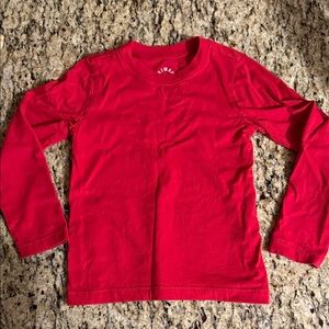 Primary Red Long Sleeve Kids Shirt Size 4